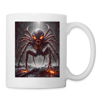 Mutant Monster halb Mensch halb Insekt Dark Horror - Tasse - Weiß - Rechts