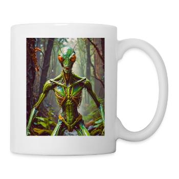 Mutant Monster halb Mensch halb Insekt Dark Horror - Tasse - Weiß - Rechts