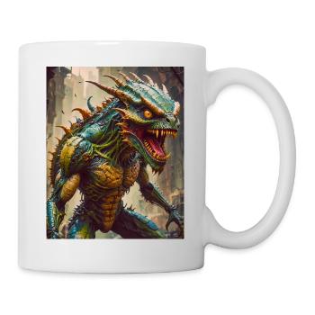 Mutant Monster halb Mensch halb Insekt Dark Horror - Tasse - Weiß - Rechts