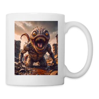 Mutant Monster halb Mensch halb Insekt Dark Horror - Tasse - Weiß - Rechts