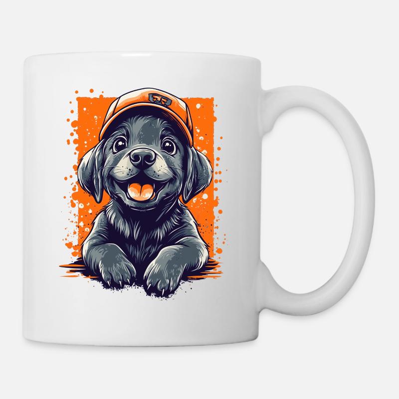 Labrador Welpe lustiger Hund Hunde - Tasse - Weiß
