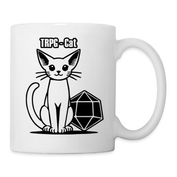 JdR Elven Katze & Würfel - TRPG Cat - Mug blanc - blanc - Droite
