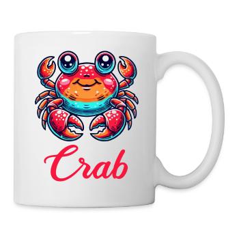 Bande dessinée de crabe - Mug blanc - blanc - Droite