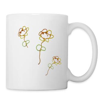 Leas Flowers - Tasse - Weiß - Rechts