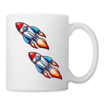 raketen - Tasse - Weiß - Rechts