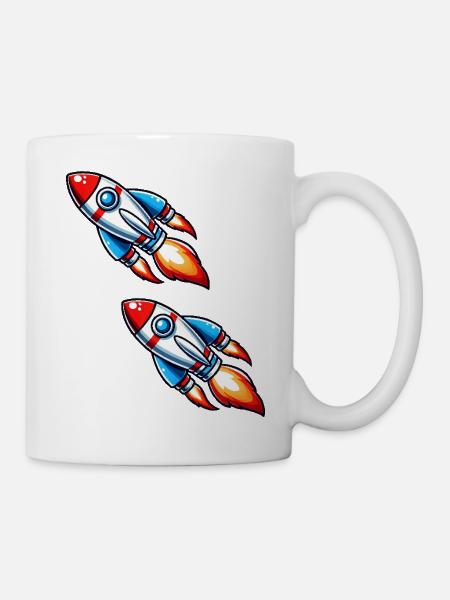 raketen - Tasse - Weiß