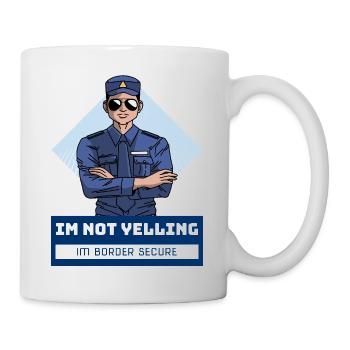 Je ne crie pas, je suis à la frontière sécurisée - Mug blanc - blanc - Droite