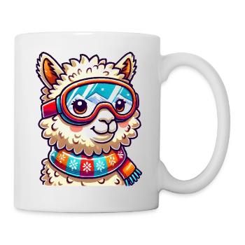 Lama Comic Skibrille - Tasse - Weiß - Rechts