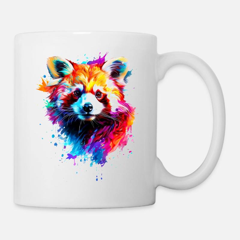 Panda roux peint - Mug blanc - blanc