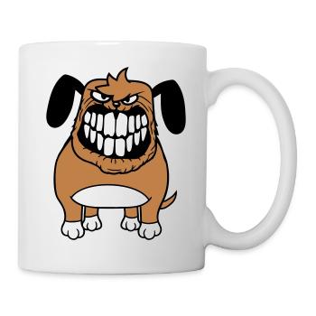 chien monstre méchant dangereux dents sourire sourire - Mug blanc - blanc - Droite