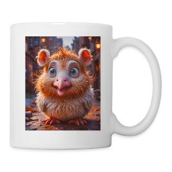 Happy Halloween, süß, Monster, wilde Haare, gruselig, lustig - Tasse - Weiß - Rechts