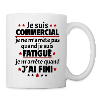 Je suis commercial, fête des pères, idée cadeau - Mug blanc - blanc - Droite