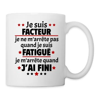 Je suis facteur, fête des pères, idée cadeau - Mug blanc - blanc - Droite
