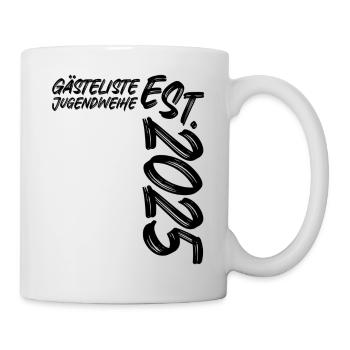 Jugendweihe Est. 2025 - Gästeliste - Tasse - Weiß - Rechts