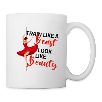 Pole Dance - Entraînez-vous comme une Bête comme une Belle - Mug blanc - blanc - Droite