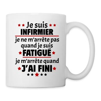 Je suis infirmier, fête des pères, idée cadeau - Mug blanc - blanc - Droite