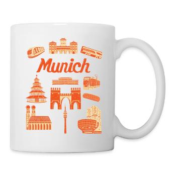 Munich Sights Illustration - Mug - white - Right