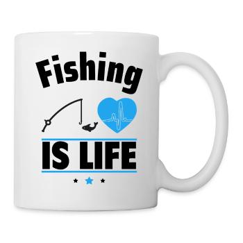 Angeln ist das Leben, Angeln, Angler - Tasse - Weiß - Rechts