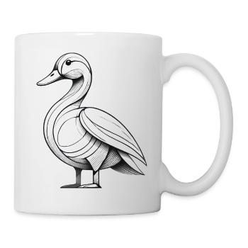 Die Ente - Tasse - Weiß - Rechts