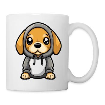 Beagle Hund Lustig - Tasse - Weiß - Rechts