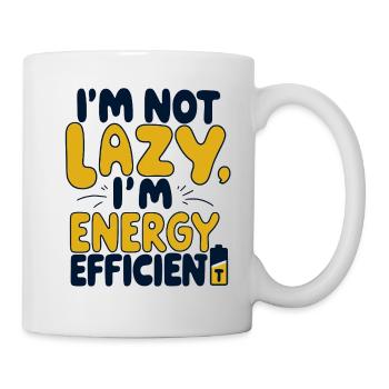 Energy-efficient instead of lazy - Mug - white - Right