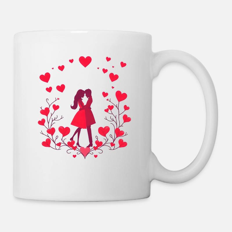 Valentinstag Design - Tasse - Weiß