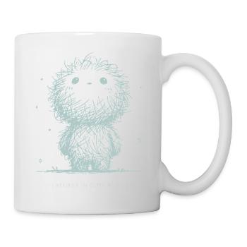 I believe in cute aliens minimalist saying - Mug - white - Right