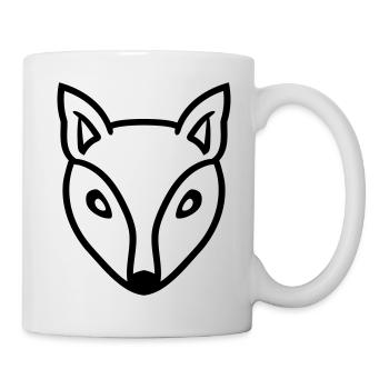 Fuchs Rotfuchs Wild Tier Schlau Wald Gesicht Kopf - Tasse - Weiß - Rechts