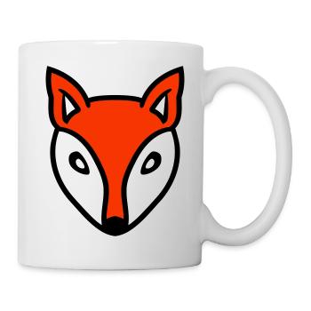 Fuchs Rotfuchs Wild Tier Schlau Wald Gesicht Kopf - Tasse - Weiß - Rechts