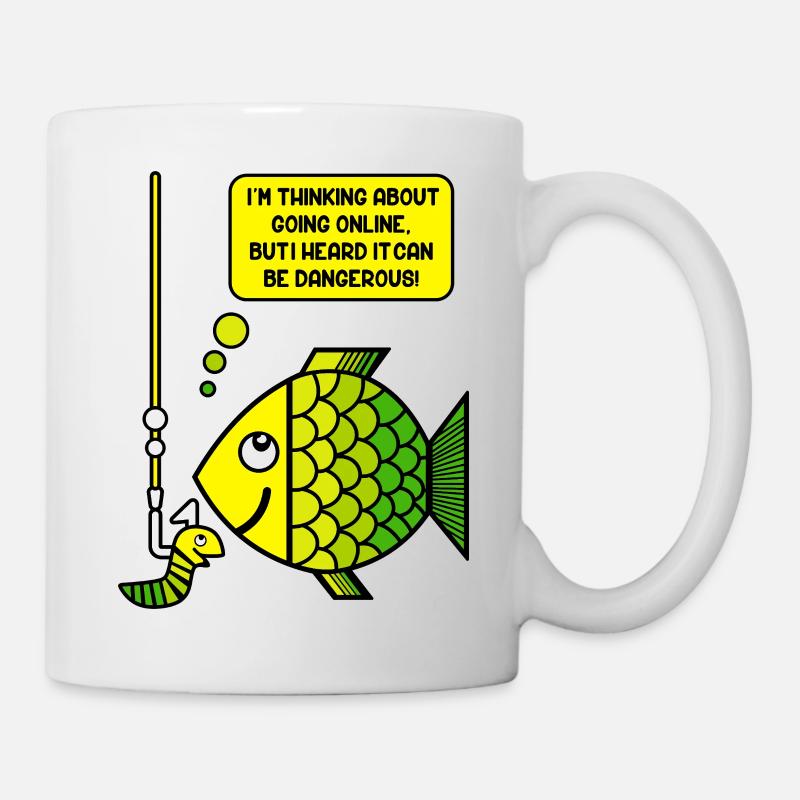 Fishing and humor - Mug - white