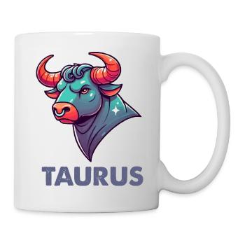 stier cartoon - Tasse - Weiß - Rechts