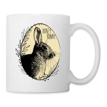 Honey Bunny - Illustration de lapin vintage - Mug blanc - blanc - Droite