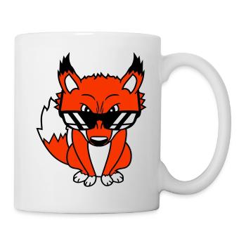 Renard Lunettes de soleil Cool Peeps High Evil Eye Fun - Mug blanc - blanc - Droite