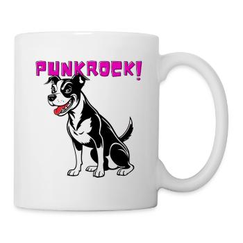 Punkrock Hund - Tasse - Weiß - Rechts
