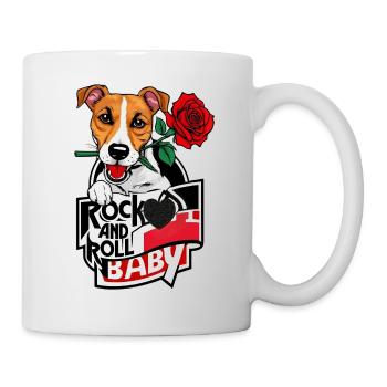 Jack Russel Dog - Rock on - Mug blanc - blanc - Droite