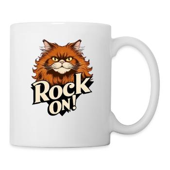 Cat - Rock on - Mug - white - Right