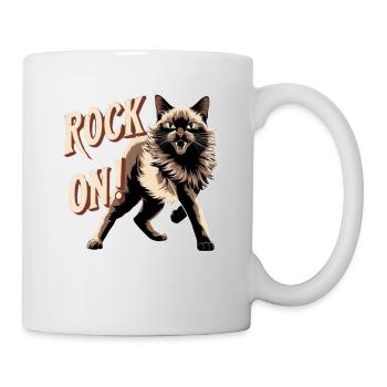 Cat - Rock on - Mug - white - Right