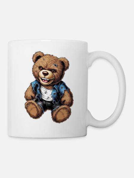 Teddy - Rock on ! - Mug - white