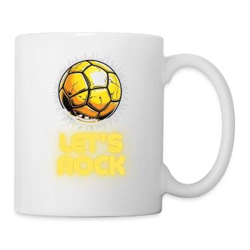 Handball Sport Gold - Lets Rock - Tasse - Weiß - Rechts