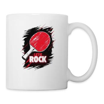 Tischtennis Schläger Sportler - Lets Rock - Tasse - Weiß - Rechts