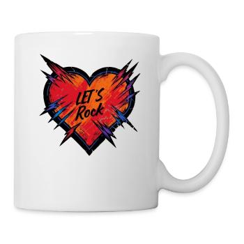 Coeur - Lets Rock - Saint-Valentin, Amitié - Mug blanc - blanc - Droite