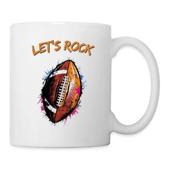 Football Lets Rock - Sportler - Tasse - Weiß - Rechts