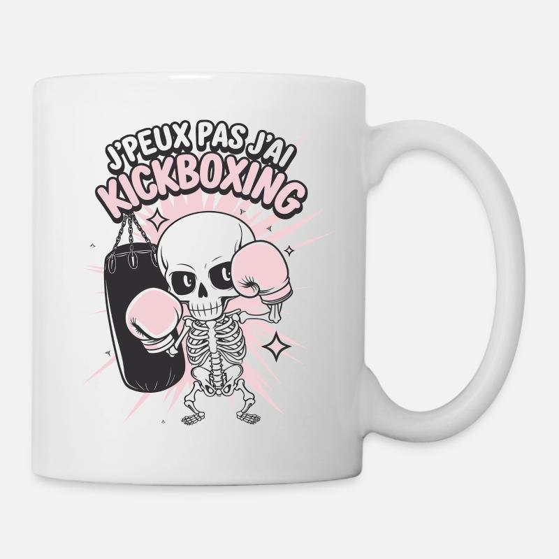 Je peux pas j'ai Kickboxing - Mug blanc - blanc