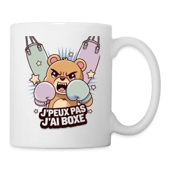 J' peux pas j'ai boxe - Mug blanc - blanc - Droite