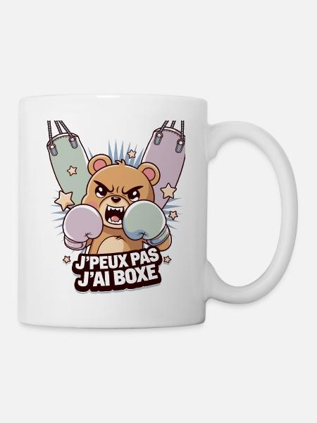 J' peux pas j'ai boxe - Mug blanc - blanc