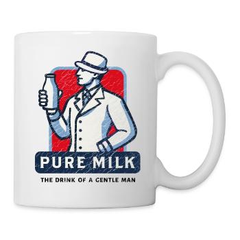 Boisson au lait pur d’un homme doux drôle - Mug blanc - blanc - Droite
