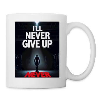 Niemals die Motivation aufgeben MAN - Tasse - Weiß - Rechts