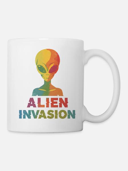 Alien Invasion: Space Invasion! - Mug - white
