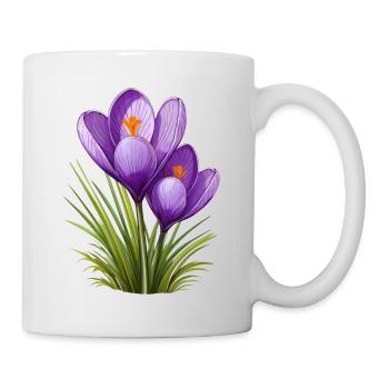 Krokusse - Tasse - Weiß - Rechts