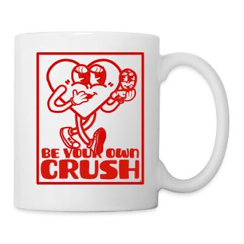Cœur mascotte rétro be your crush petiteToulon - Mug blanc - blanc - Droite